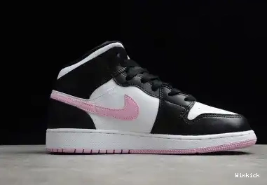 555112-103 WHITE ARCTIC MID LIGHT AIR PINK-BLACK 1 JORDAN 0507